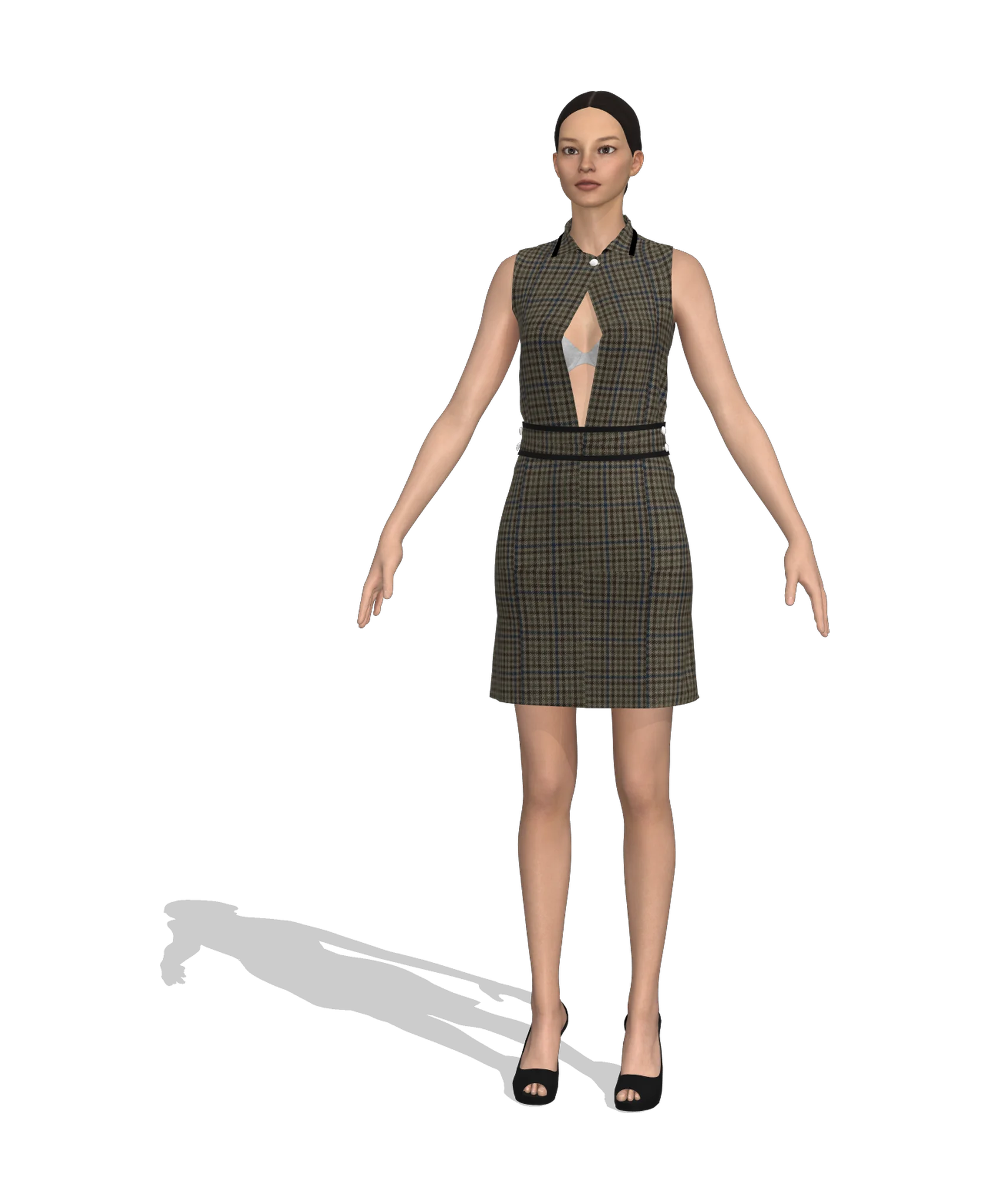 KDscion p146 sleeveless bodycon dress